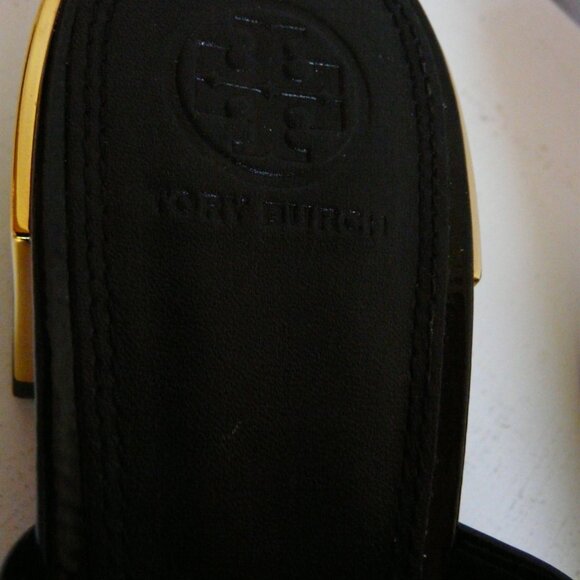 NEW Tory Burch size 7new black Juliana patent leather mules #49709 - Picture 6 of 15